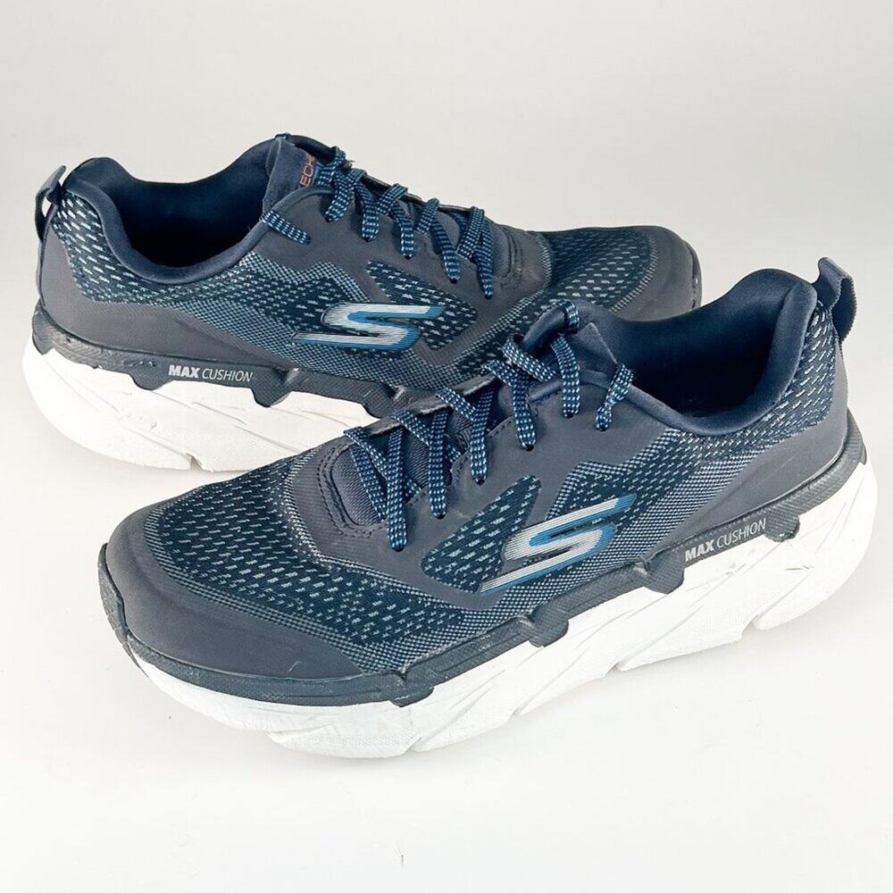 Skechers Max Cushioning Running Sneakers Shoes Navy Black Men 8.5